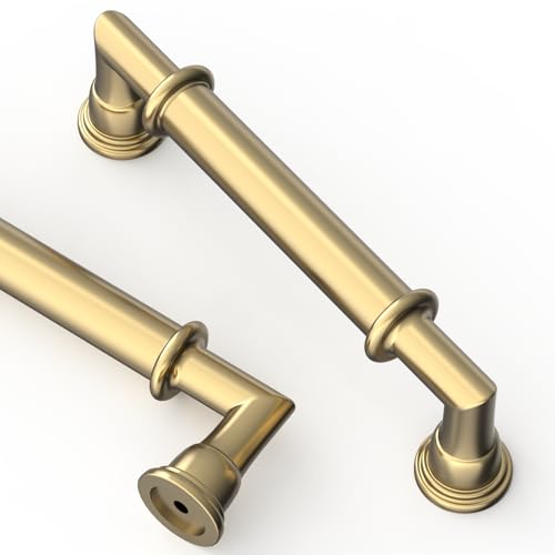 Asidrama 10 Pack 3.75 Inch(96mm) Champagne Bronze Kitchen Cabinet Handles, Cabinet Pulls Kitchen Cabinet Hardware for Cupboard Drawer Pulls 2281 - color: Champagne Bronze, size: 3.75" Hole Center