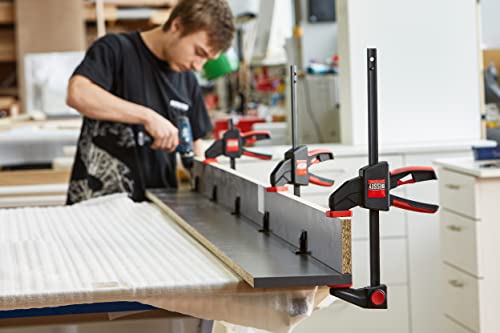 BESSEY EHK SERIES - 300 lb Clamping Force - 12 in - EHKL12 Trigger Clamp Set - 3.125 in. Throat Depth - Wood Clamps, Tools, & Equipment for Woodworking, Carpentry, Home Improvement, DIY - size: 12 in., style: 300 lb force