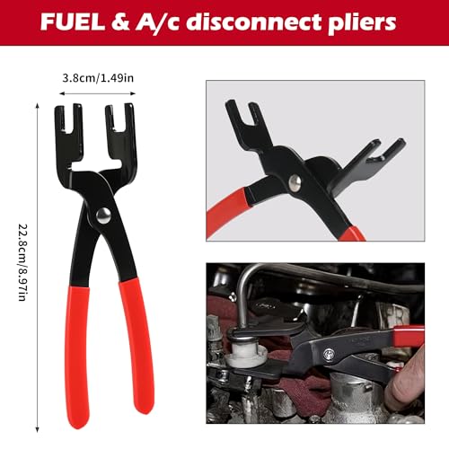 TOOLEAGUE 9Pcs Fuel Line Disconnect Pliers Set with Storage Case - size: 9pcs