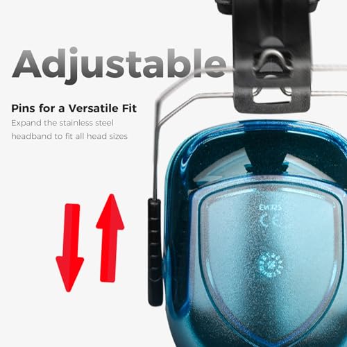 ProCase Hearing Protection Ear Muffs SNR 33dB, Noise Cancelling Headphones - color: 1 - Crystalblue