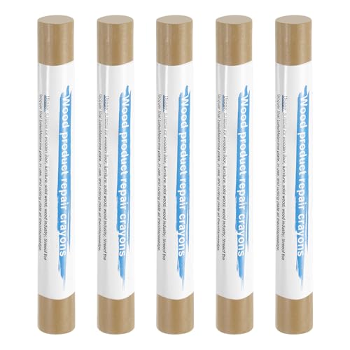 HARFINGTON 5pcs Wood Filler Sticks Wooden Wax Touch Up Furniture Repair Crayons for Scratch Hole Wood, Light Rose Wood - color: Light Rose Wood