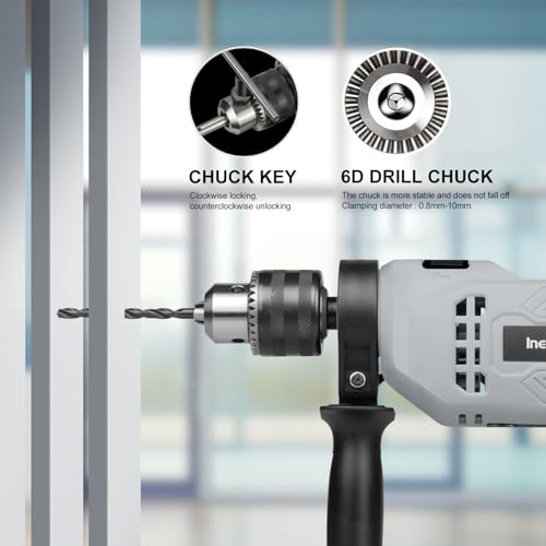 4.5A Hammer Drill Corded Impact Drill with 105Pcs Kit - style: Hammerdrill with 105pcs Accessories