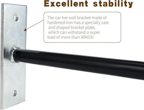 Sinoer 10 Inch Wall Mount Steel Tire Hooks, 8 Pack Black - color: 8 Pack – Black