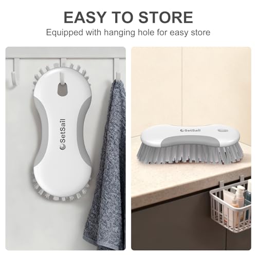 SetSail Multi-Purpose Scrub Brush of 2 Pack, Gray - color: Gray