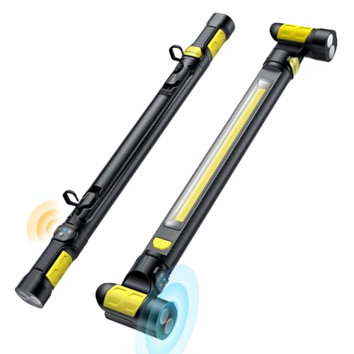 3000LM Rechargeable LED Underhood Work Light, 【Auto On/Off】 Work Light | 3000LM brightness for engine bays, garages, workshops and roadside repairs; magnetic mounting, hooks, 5200mAh battery