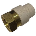 1 Pack XFITTING CPVC Brass Adapter, 1/2" Female CPVC to Brass NPT - size: 0.5 Inch