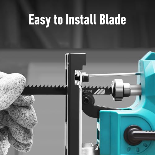 5 Piece Jigsaw Blades Set, Assorted T-Handle Jig Saw Blade Kits, Jigsaw Blades Replacement Set for Cutting Wood, Plastic, and Metal(Only Blades)
