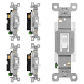 ENERLITES 5 Pack Toggle Light Switch, 3-Way Electrical Wall Switch, White - color: White, size: Switch Only