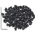 105 Pieces M4 x 5mm Button Head Socket Cap Screws, Thread Pitch 0.7mm, Sutemribor M4 Black Screws, 10.9 Grade Alloy Steel, Black Oxide Finish, Fully Threaded - size: M4 x 5mm, style: Button Head