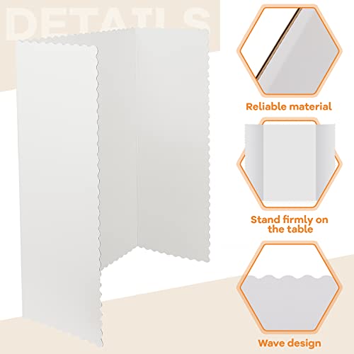Ctosree 18 Pcs 14 x 22 Inch Tri Fold Poster Board Bulk for Display, White - color: White, size: 14 x 22 inch