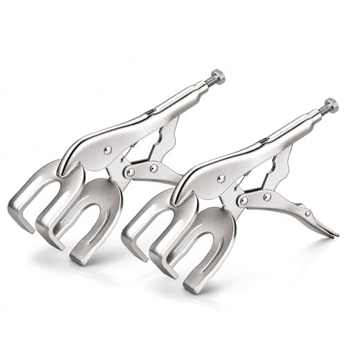 9" Locking Pliers Set, U-Shaped Welding Clamps, 2 Pack