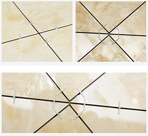 Tile Leveling System Kits with 100pcs Tile Leveler Spacers, 500PCS Tile Spacer and 2 Wrenches, Reusable Spacer Flooring Level Tile levellers Set System Construction for Builing Walls & Floors