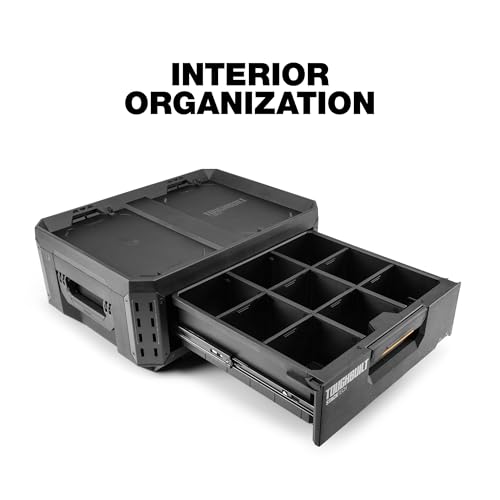 ToughBuilt StackTech 1 Drawer Tool Box, Stackable Organizer, 50 lb Capacity - size: 1 Drawer