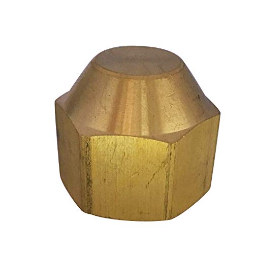 Brass 45 Degree Flare Cap 1/4" Tube OD SAE Fitting 7/16" Thread Size 5pcs - size: 1/4" Tube OD