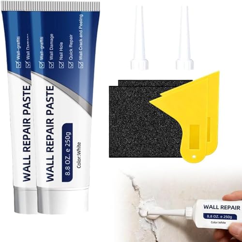 (2PCS) Efficient Drywall Repair Kit with Scraper, 2026 New Quick Drying Wall Mending Agent for Holes & Cracks Nail Holes, Multi-Functional Drywall Patch Paste Repair Kit for DIY Home Fix