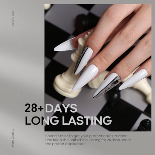 modelones Fall Grey Gel Nail Polish Set 6 Lisht to Dark Colors - color: A A2 Grey Collection
