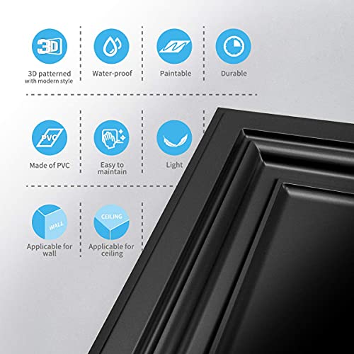 Art3d PVC Ceiling Tiles, 3D Plastic Sheet in Black, 2 x 2 ft, 12-Pack - color: Square Black, size: 24"x24"