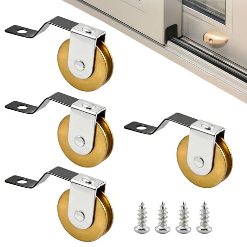 4 Pack Sliding Screen Door Rollers Tension Spring Wheels Replacements