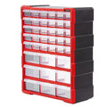 INTERTOOL Small Parts Organizer for Hardware & Screws | 39 Removable Bins with Dividers | Wall Mount or Desktop Craft & Lego Storage Cabinet | 19” x 15” x 6” BX08-4013 - style: 39 Drawers