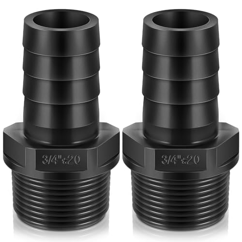 2 Pcs Pool PVC Tube Fitting Barbed Hose Fittings Adapter - color: Black, size: 0.75 Inch