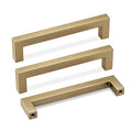 Goldenwarm 25 Pack 3-3/4 Inch Champagne Bronze Cabinet Pulls Square Handles - color: Champagne Bronze, size: 3-3/4in Hole Centers