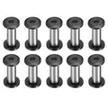 HARFINGTON 10pcs Knife Handle Screws 5 x 20mm M4 Torx Sink Head Stainless Steel Pocket Knife Pivot Pin Folding Knives Bolts Fasteners for Blade Fixing, Black/Silver - size: 5 x 20mm
