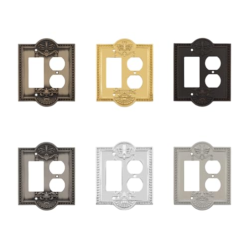Nostalgic Warehouse Meadows Light Switch Cover Plate - color: Antique Brass, size: Rocker and Outlet