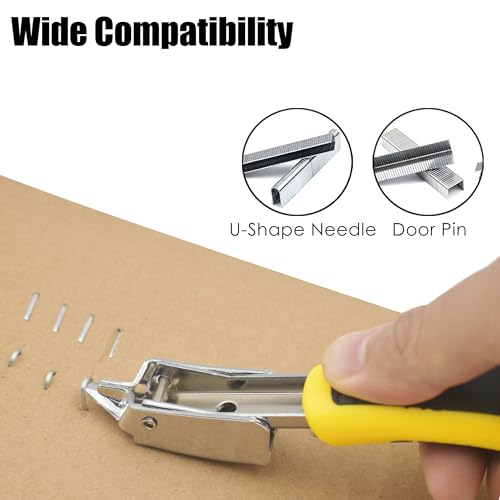 Staple Remover Heavy Duty Tack Puller with Double Pronged Head - color: Black