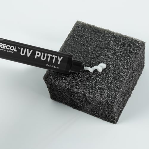 UV Light Curing Putty for 3D Prints and Models,Fast Repair Filler for Nicks,Scratches,Cracks on Resin,Quartz,Ceramic,Wood,Plastic,Stone,and Other Countertop Surfaces - size: 15g
