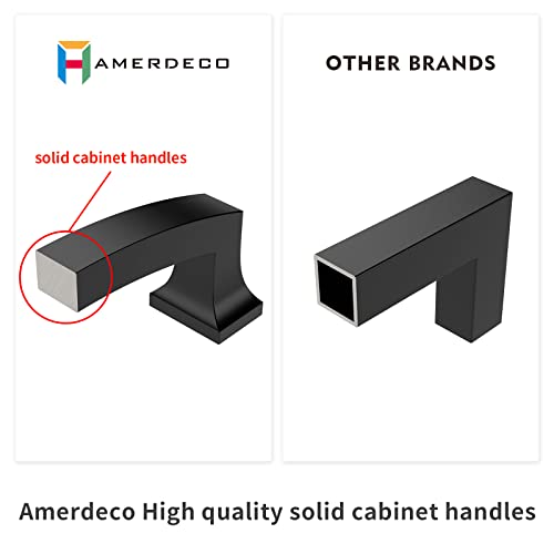 Amerdeco 10 Pack Bronze Cabinet Pulls - 5" - color: Champagne Bronze, size: 5" hole center