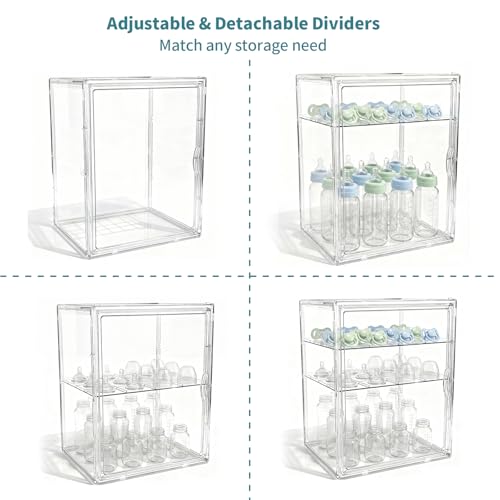 Upgraded Baby Bottle Storage Organizer for Countertop Cabinet, Thickened - size: X-Large