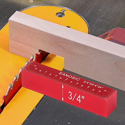 EANOSIC Setup Blocks Height Gauge Set, 8pcs Precision Aluminum Setup Bars for Router and Table Saw Accessories Woodworking Set Up, Bars Include Laser Engraved Size Markings (Extra Long 4 Inch) - style: 8 Pcs-INCH