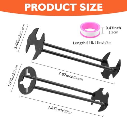 2Pcs Sink Wrench Faucet Tool, Multifunctional Basin Wrench for Tight Spaces