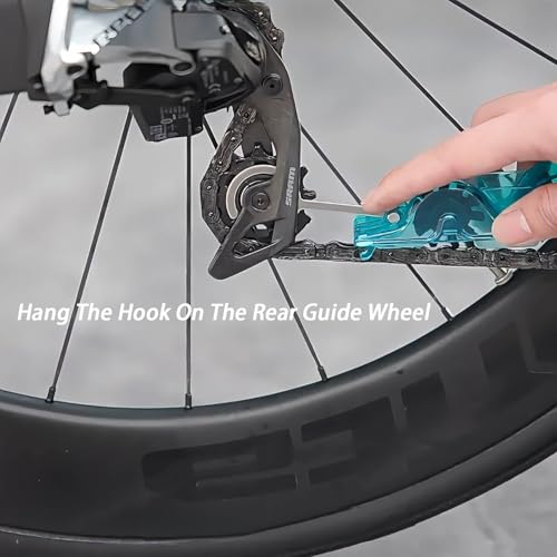 Upgraded Polycarbonate Bike Chain Cleaner Tool – Chain Scrubber with 360° Automatic Brushes, No Chain Removal Drivetrain Maintenance Kit for Mountain Bike,Road Bike,Ebike and Trail Bikes