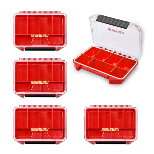 Geinxurn IPX4 Waterproof Small Storage Parts Organizer, Small Parts Case with Removable Dividers, Screwdriver Bit Set Box(5 Boxes) - size: 5pcs Box