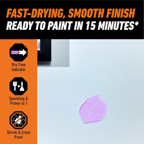 GORILLA High Performance Wall Repair, 32 oz Tub, Dries White - size: 32 Ounce (Pack of 1)