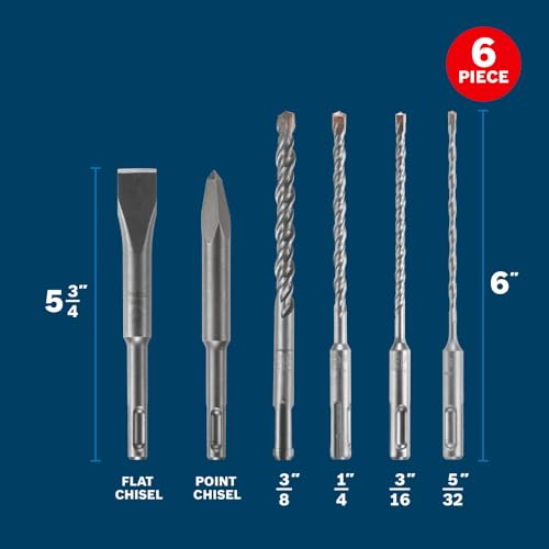 Bosch HCST006 6 pc. SDS-Plus® Bulldog™ Rotary Hammer Bit Set - style: 6pc