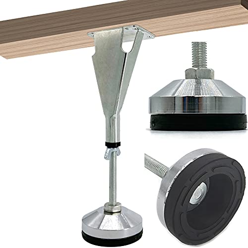 4 Pack Adjustable Height Center Support Leg for Bed Frame - color: 4pcs(7.2-14.8inch)-heavy Duty Metal
