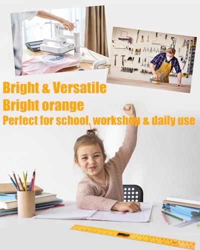 Magnetic Math 1m Ruler, Large Teaching Aids Classroom Math Geometry Tool Set Enhances Classroom Learning, Easily Mounts to Blackboard, Yellow - size: Yellow