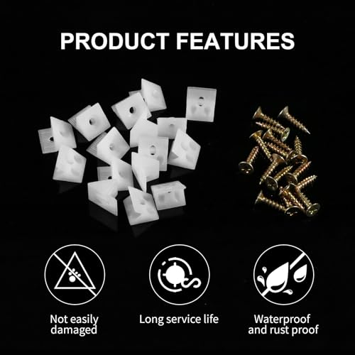 Drawer Reinforcement Repair Kit for Furniture Sagging Drawer, Fixing Repair Wedges, Brackets Plastic Angle Code Bracket Fastener(50PCS)