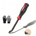 Heavy Duty Upholstery Staple Remover with Gloves, Chrome Vanadium Steel