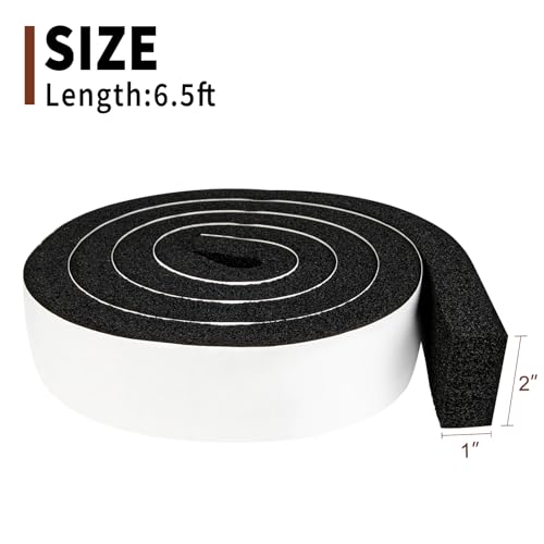 Yotache Open Cell Foam Air Conditioner Weather-Strip Seal Tape 2"x1" - size: (2"×1") 6.5FT