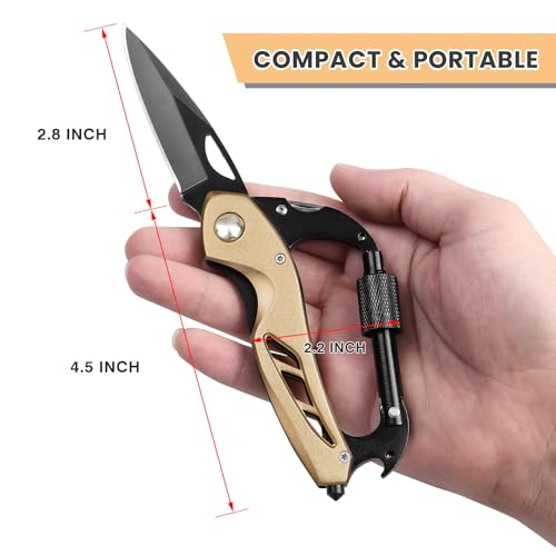 FUNBRO Multitool knife, Gift for Men (Gold) - color: Gold