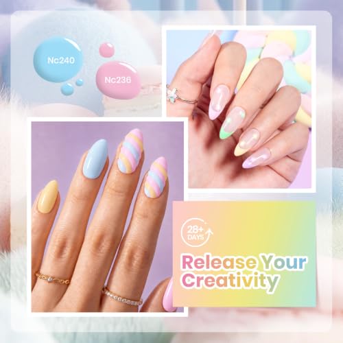 Beetles Pastel Gel Nail Polish, 6 Colors Macaron Pastel Gel Polish Set - color: D - Creme | Candy Land