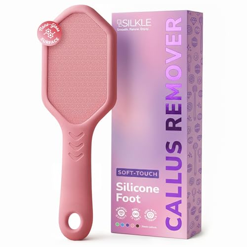 SILKLE Nano Glass Foot File - Foot Callus Remover for Feet & Foot Scrubber - style: Pink