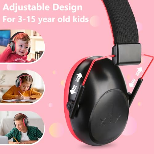 ProCase Kids Noise Cancelling Headphones Ear Hearing Protection, Black - color: Black