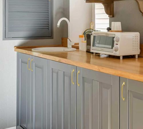Brushed Gold Cabinet Pulls 5 Inch Gold Drawer Pulls 10 Pack 8222 - color: Brushed Gold, size: 5 Inches, style: 10 Pack Arch Pull