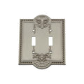 Nostalgic Warehouse Meadows Light Switch Cover Plate - color: Satin Nickel, size: Double Toggle