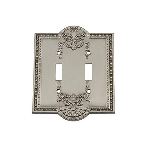 Nostalgic Warehouse Meadows Light Switch Cover Plate - color: Satin Nickel, size: Double Toggle