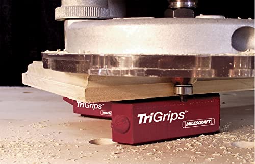Milescraft 1600 TriGrips - Triangle Cookie Work Grippers, for Woodworking, Painting, Raising and Leveling 4-pack
